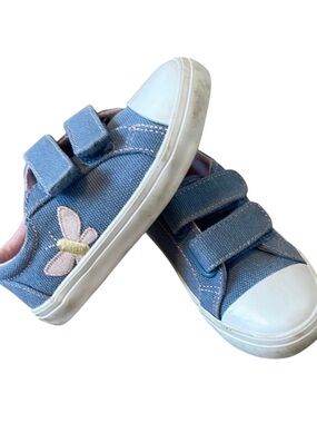 Old Navy Toddler Girl Butterfly Canvas Double-Strap Sneakers - Size 13.5